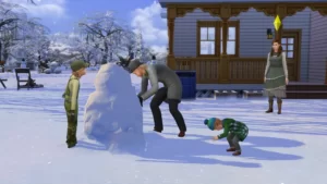 Season Change Snowman Building